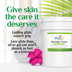 PURA 1st Herbal Massage Cream pump application demonstrates easy dispensing.