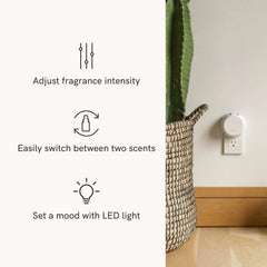 Pura 4 diffuser in a living room demonstrating steady scent diffusion
