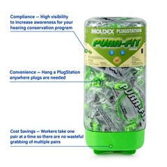Pura-Fit PlugStation high visibility design boosts awareness.