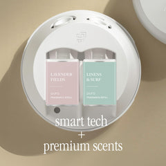 Pura Lavender Fields diffuser bottle showcasing relaxing fragrance