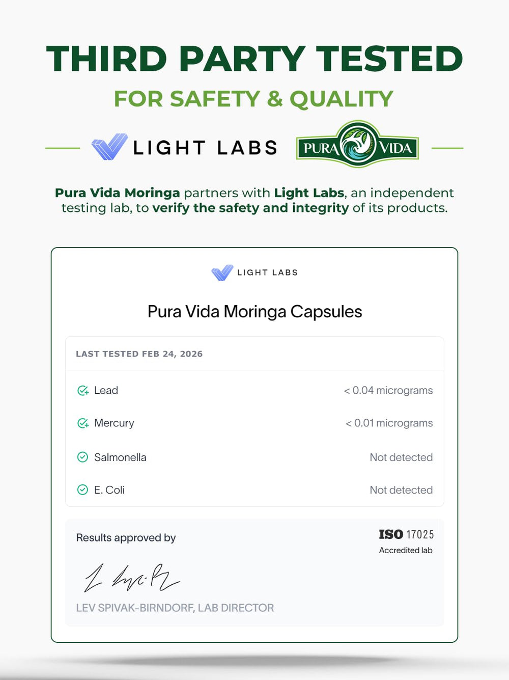 Pura Vida Moringa liquid dropper for precise dosing