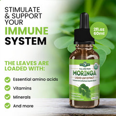 Pura Vida Moringa oil-infused liquid drops for skin wellness