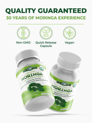 Pura Vida Moringa organic certification seal on packaging