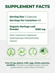 Pura Vida Moringa grown in volcanic soil for nutrient rich leaves