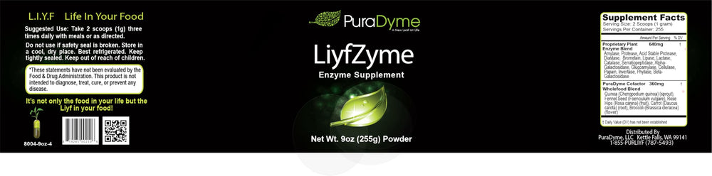 PuraDyme LiyfZyme powder dissolving in liquid for easy daily use.