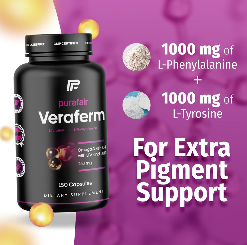 Purafair Veraferm bottle front view for easy daily skin support routine
