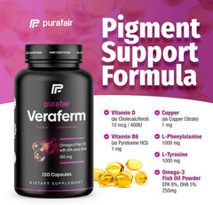 Purafair Veraferm ingredients list emphasizes Vitamin B6 and Omega-3 for skin health