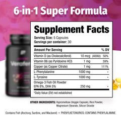 Purafair Veraferm tablets in packaging highlighting nutrient-rich formula for skin nourishment