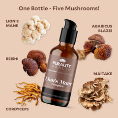 PURALITY HEALTH Lion’s Mane Complex dropper tip close-up.
