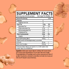 Purality Health liquid turmeric bottle closeup showing premium formula.