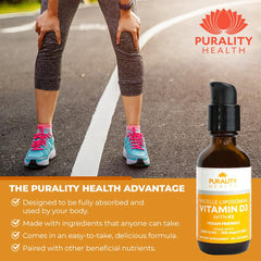 PURALITY HEALTH D3/K2 liquid dosing shows 2 mL serving