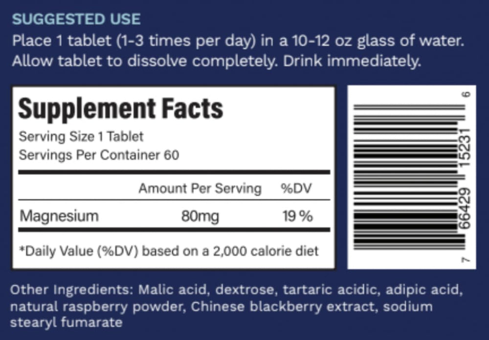 Purative Active H2 tablet in water demonstrates rapid dissolution for convenience