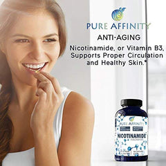 Pure Affinity nicotinamide capsules in hand for easy daily intake