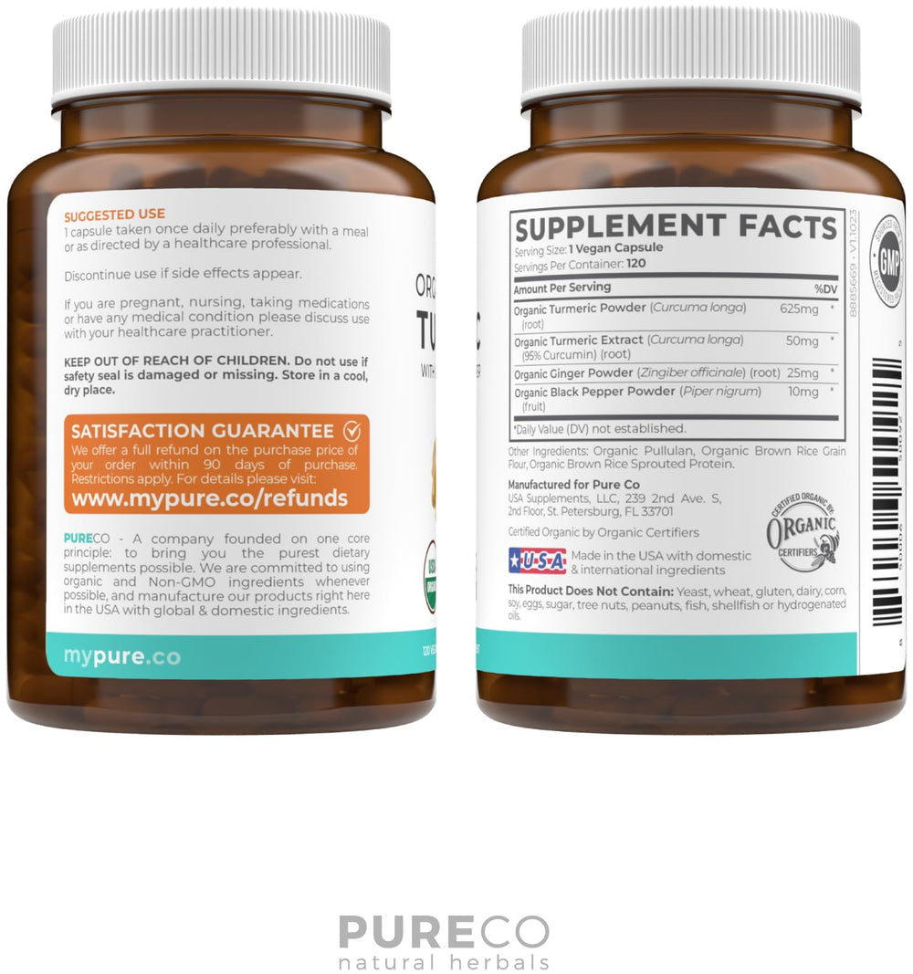 Pure Co two-month supply bottle image represents long-lasting daily support.