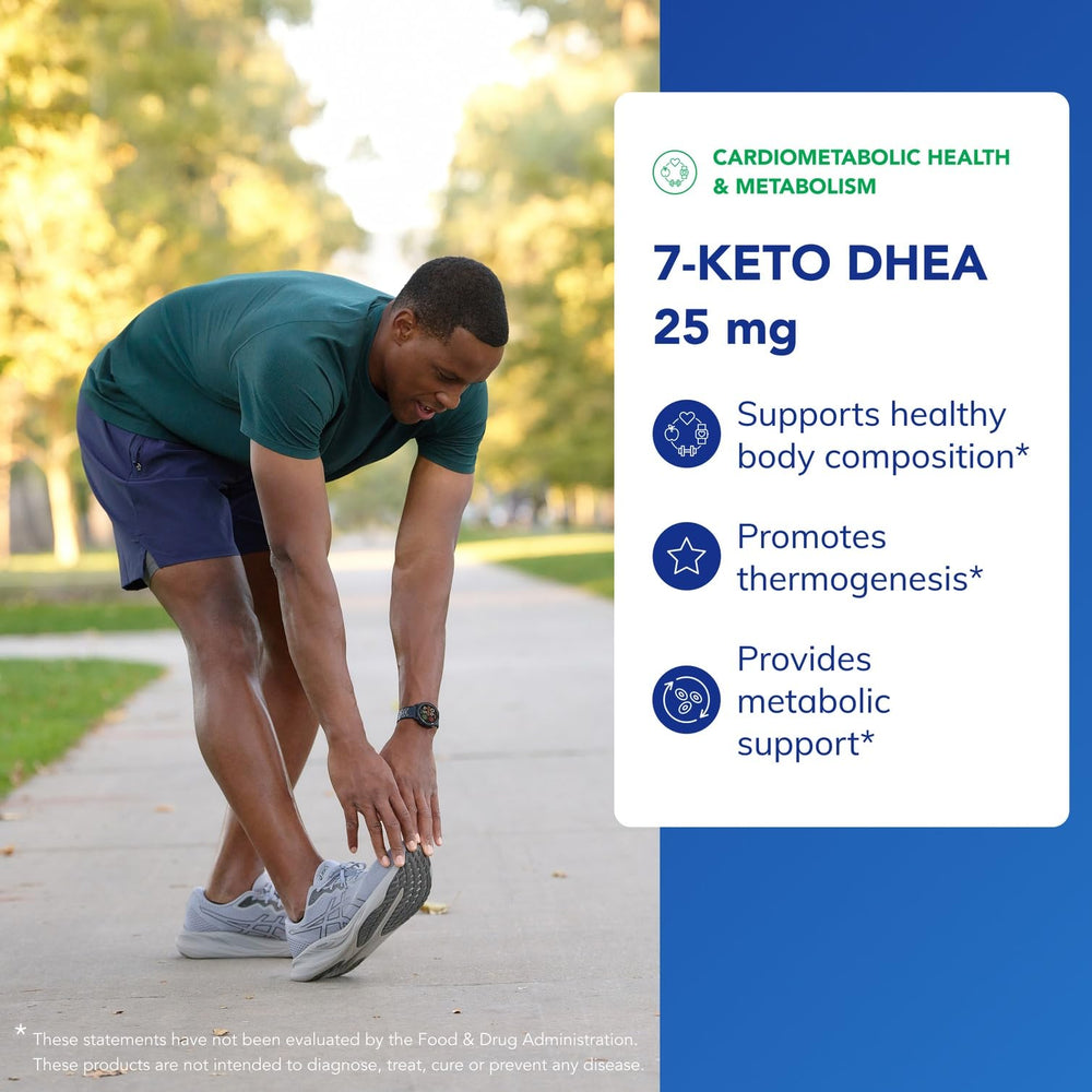 Pure Encapsulations 7-Keto DHEA label with ingredients and purity.