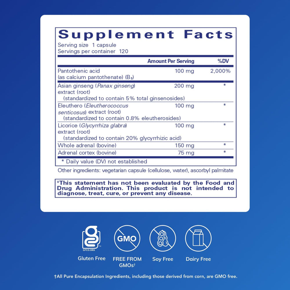 Pure Encapsulations ADR Formula capsule closeup illustrating hypoallergenic supplement.