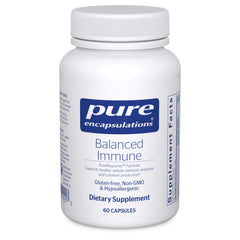 Pure Encapsulations Balanced Immune bottle front promotes trusted immune support