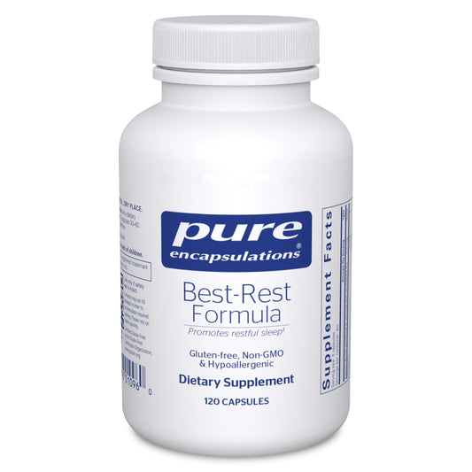 Pure Encapsulations Best Rest bottle with easy to swallow capsules for nightly use