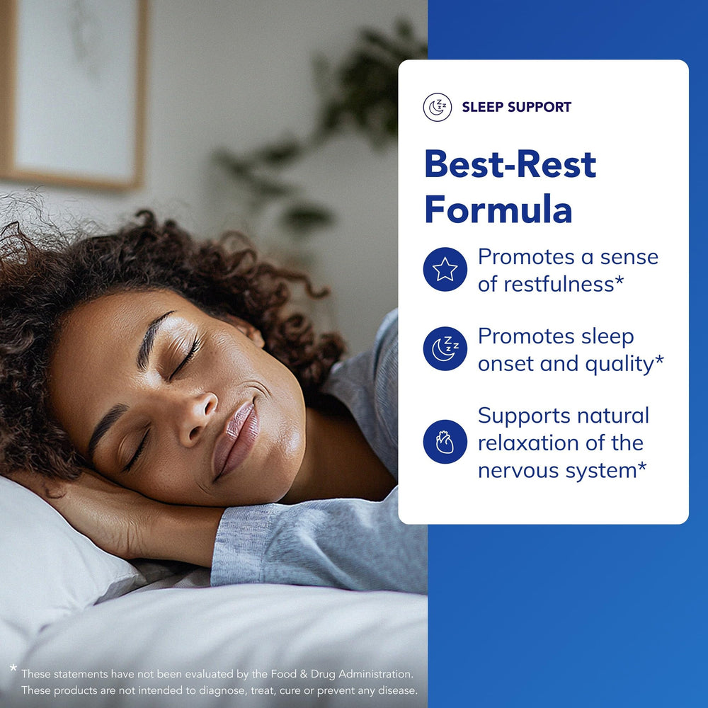 Best Rest product label shows vegan and non GMO features