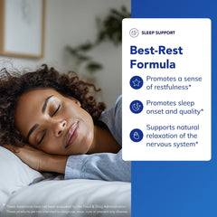 Best Rest product label shows vegan and non GMO features