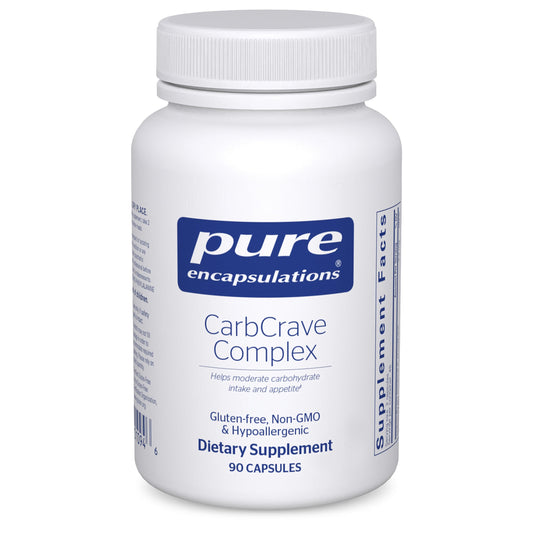 Pure Encapsulations CarbCrave Complex bottle supports balanced appetite and mood.