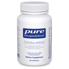 Pure Encapsulations Coriolus Extract bottle front for daily wellness support