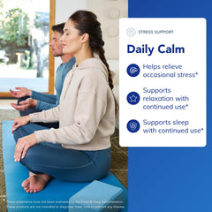 Daily Calm bottle cap close-up showing clean allergen-free design