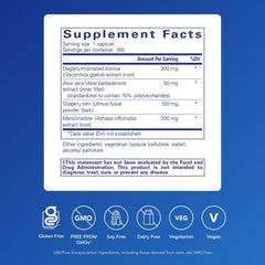 Pure Encapsulations DGL Plus bottle side highlighting vegan non-GMO formula