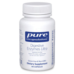Pure Encapsulations Digestive Enzymes Ultra bottle showing broad-spectrum protein digestion support