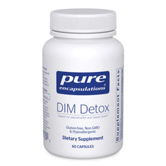Pure Encapsulations DIM Detox bottle front showing daily detox support.