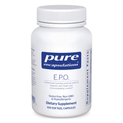 Pure Encapsulations E.P.O. bottle with softgels for healthy skin support