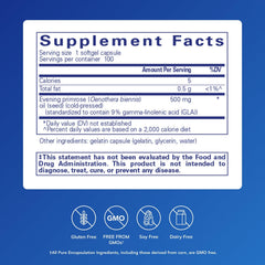 Pure Encapsulations E.P.O. softgel capsules close-up highlighting GLA content