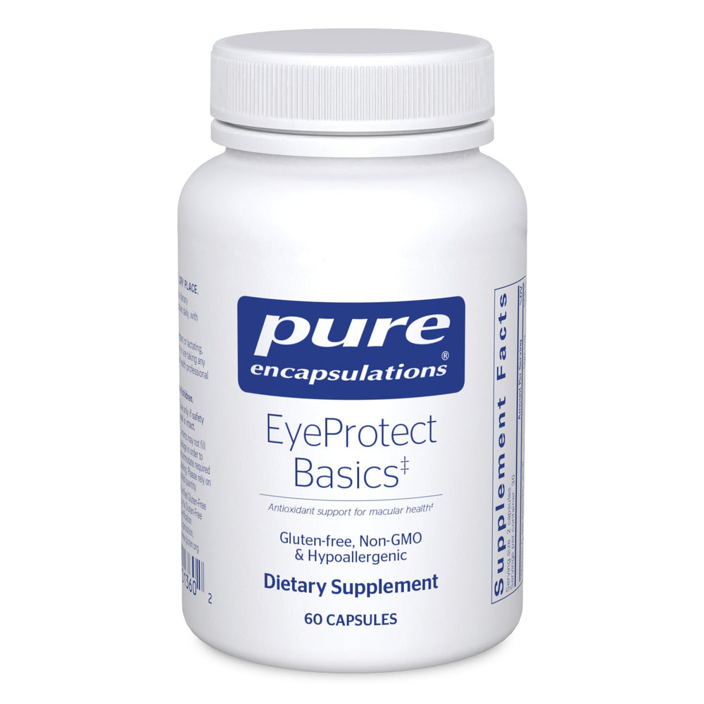 Pure Encapsulations EyeProtect Basics bottle for daily eye support and easy dosing.