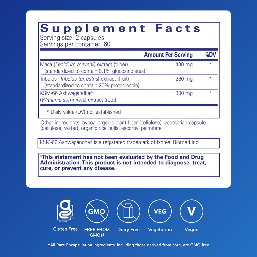 Pure Encapsulations FemiVive ashwagandha-tribulus blend capsules