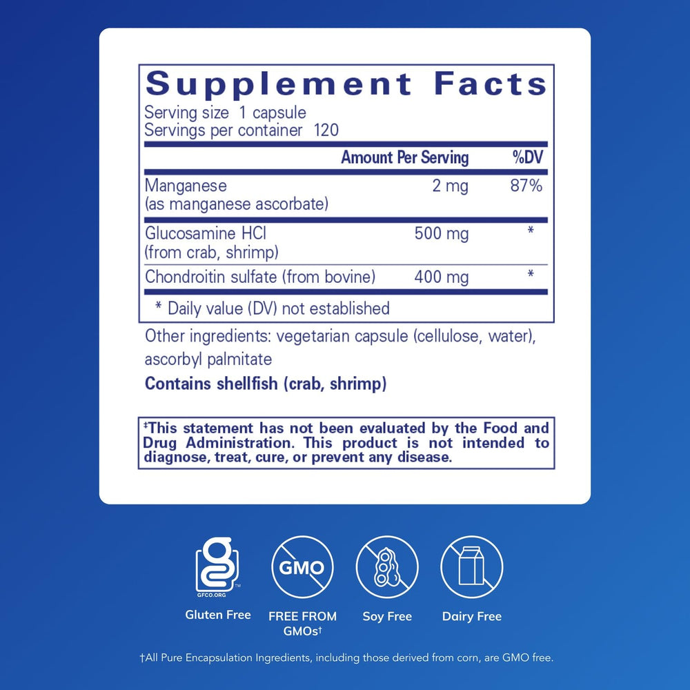Pure Encapsulations label closeup highlighting quality and clean formulation.