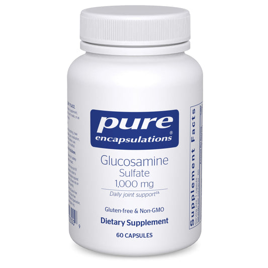 Pure Encapsulations Glucosamine Sulfate 1000 mg bottle supports joints and cartilage health