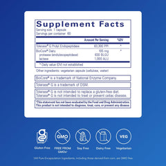 Pure Encapsulations Gluten/Dairy Digest capsules for easy daily enzyme use