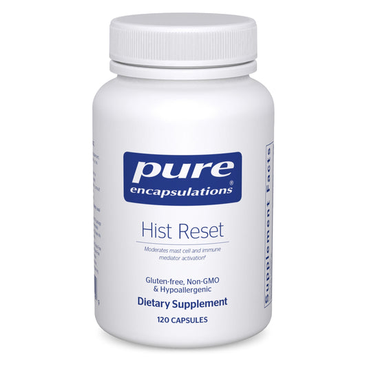 Pure Encapsulations Hist Reset bottle highlights nasal and respiratory support.