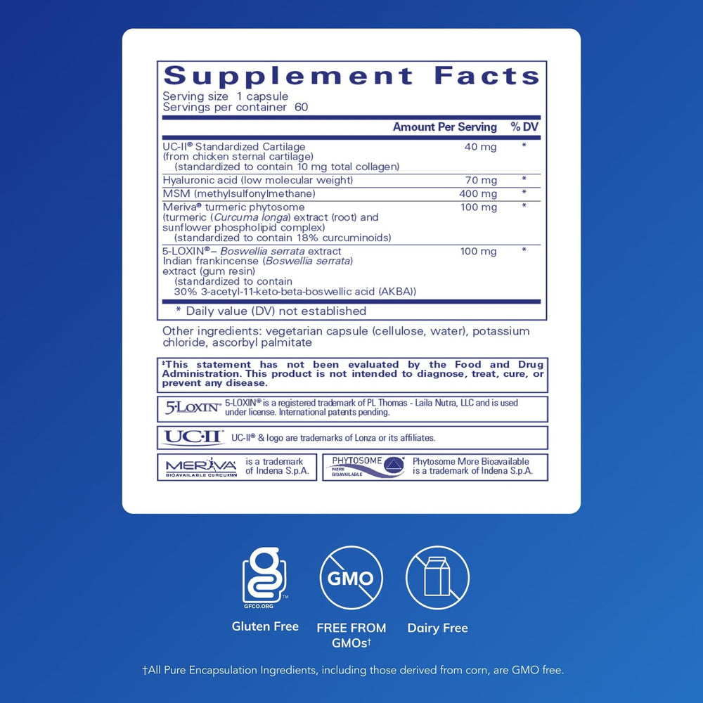 Pure Encapsulations Joint Complex capsules offering convenient daily joint support.