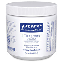 Pure Encapsulations L-Glutamine powder bottle ready for daily gut health support