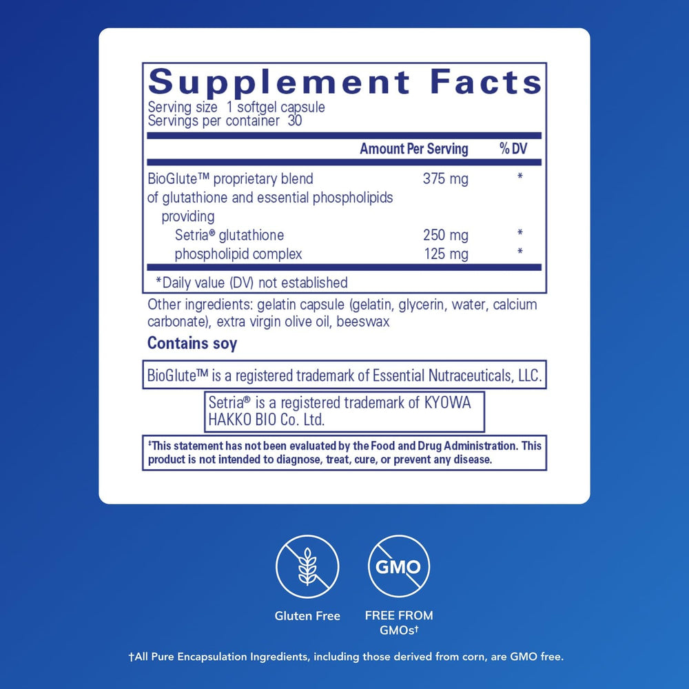 Pure Encapsulations Liposomal Glutathione softgels for convenient daily use
