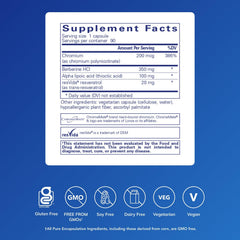 Pure Encapsulations Metabolic Xtra bottle back shows ingredients and usage notes