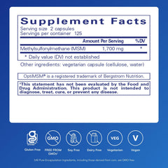Pure Encapsulations MSM capsules joint-support graphic suggesting ease of movement