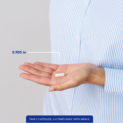 MSM capsules poured from bottle indicating simple daily use.