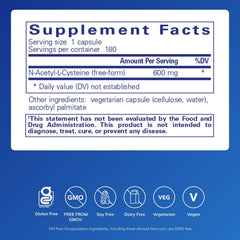 NAC 600 mg capsules close-up showing easy-to-swallow form