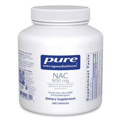Pure Encapsulations NAC 900 mg bottle front for premium lung support