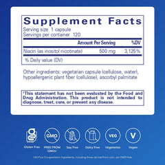 Pure Encapsulations Niacitol capsules ready for daily use and metabolism support.