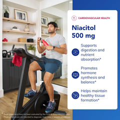 Closeup of Niacitol label highlighting hypoallergenic formulation.