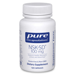 Pure Encapsulations NSK-SD bottle with nattokinase supports normal circulation.