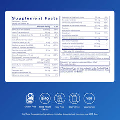 Pure Encapsulations Nutrient 950 bottle back; lists ingredients and directions.